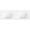 Mexen Vela lavabo encastré double 141 x 46,5 cm, blanc mat - 25231401D
