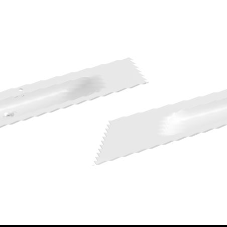 Mexen Vela lavandino incassato nel piano 161 x 46,5 cm, bianco lucido - 25231600