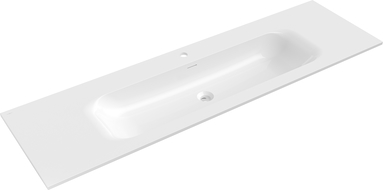 Mexen Vela lavandino incassato nel piano 161 x 46,5 cm, bianco lucido - 25231600