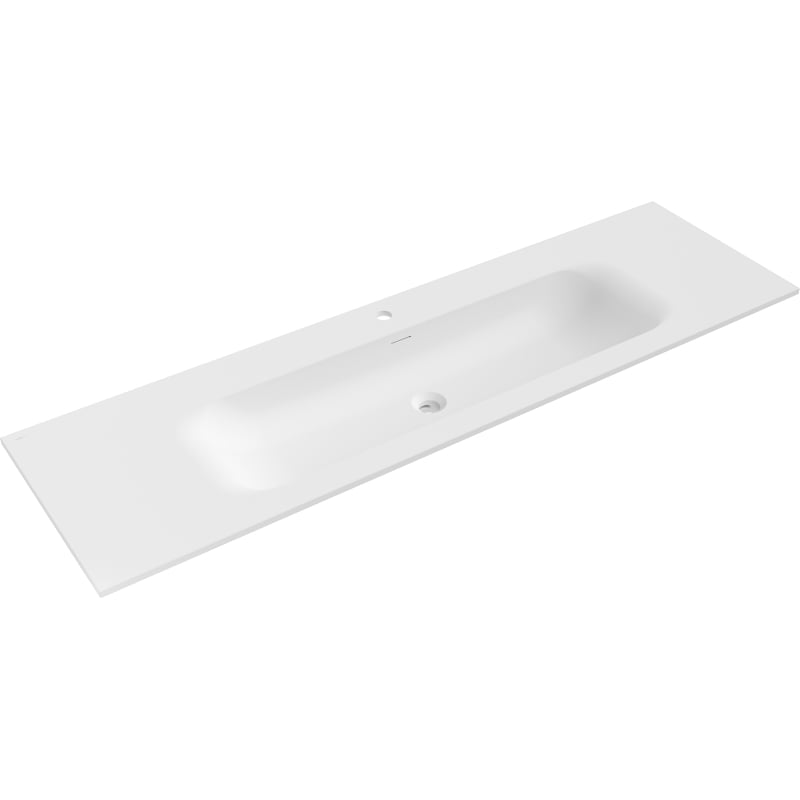 Mexen Vela lavabo encastré dans le plan 161 x 46,5 cm, blanc mat - 25231601