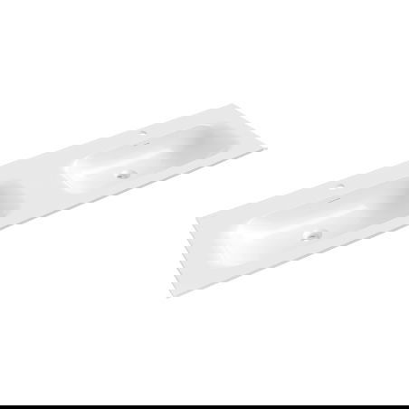 Mexen Vela lavatório embutido duplo 161 x 46,5 cm, branco brilhante - 25231600D