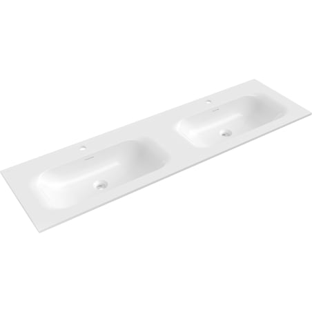 Mexen Vela topel paigaldatav valamu topelt 161 x 46,5 cm, valge läige - 25231600D