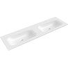 Mexen Vela topel paigaldatav valamu topelt 161 x 46,5 cm, valge läige - 25231600D
