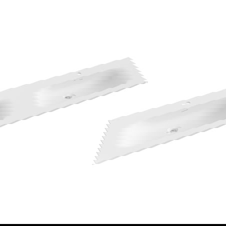 Mexen Vela lavatório embutido no tampo duplo 161 x 46,5 cm, branco mate - 25231601D