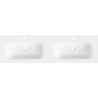 Mexen Vela lavabo encastré double 161 x 46,5 cm, blanc mat - 25231601D