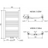 Mexen Ares radiador eléctrico 700 x 400 mm, 300 W, dorado - W102-0700-400-2300-50