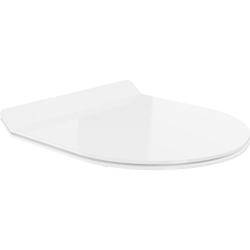 Mexen copriwater a caduta lenta slim, duroplast, bianco lucido - 39010100