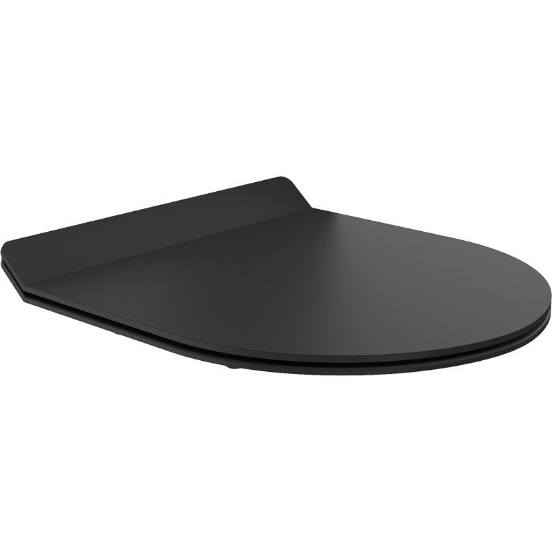 Mexen tapa de cierre lento slim, duroplast, negro mate - 39010185