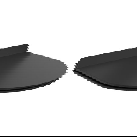 Mexen deska s počasnim zapiranjem slim, duroplast, črna mat - 39010185