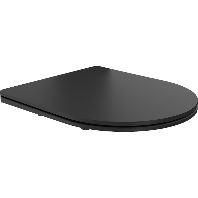 Mexen asiento de inodoro de cierre suave slim, duroplast, negro mate - 39100185