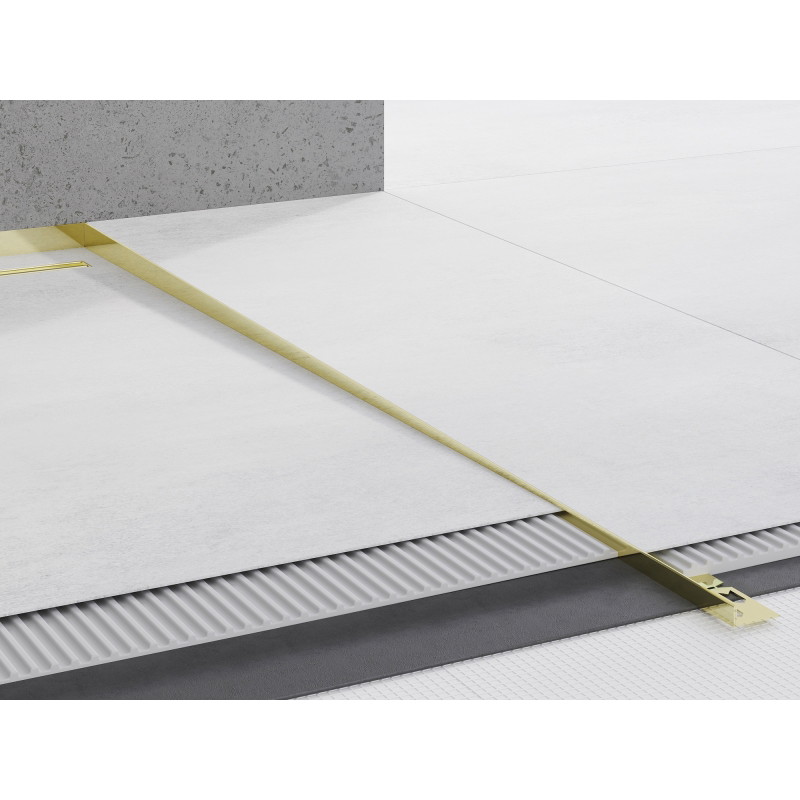Mexen Line-B regleta de caída para suelo 120 cm derecha, dorada - 185001120R
