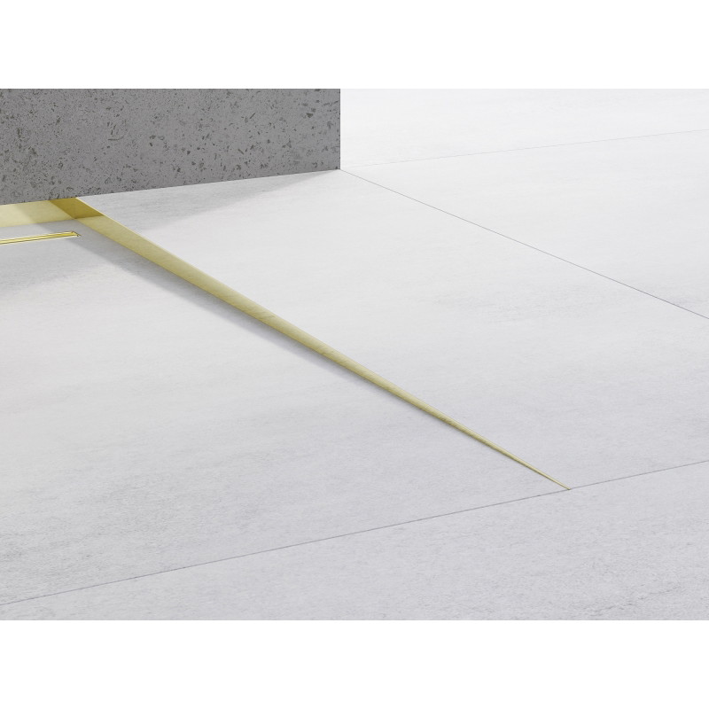 Mexen Line-B rega de declive de piso 120 cm direita, dourada - 185001120R
