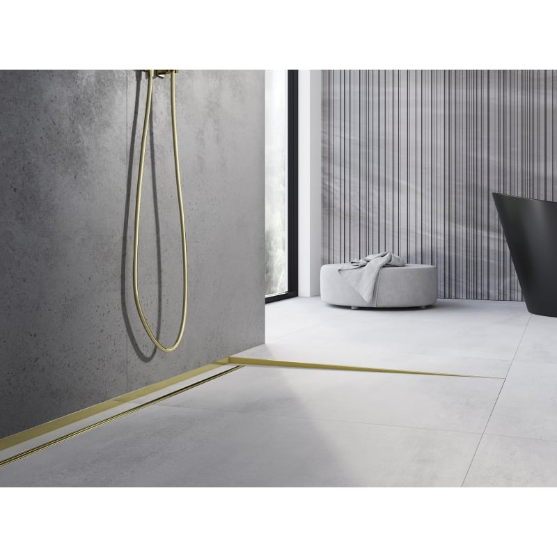 Mexen Line-B listwa spadkowa podłogowa 120 cm prawa, złota - 185001120R
