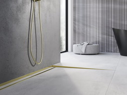 Mexen Line-B vloerafvoerlijst 120 cm rechts, goud - 185001120R