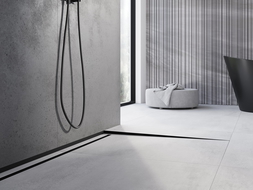 Mexen Line-B Floor Drop Moulding 120 cm Right, Black - 187001120R