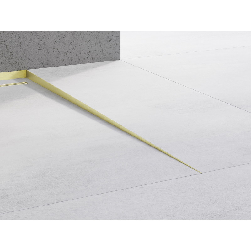 Mexen Line-B listwa spadkowa podłogowa 180 cm prawa, złota szczotkowana - 185501180R
