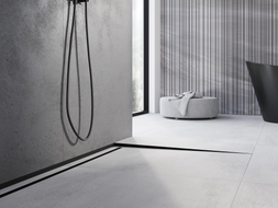 Mexen Line-B grīdas nogāžu līste 180 cm labā, melna - 187001180R