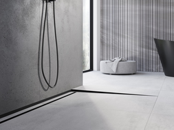 Mexen Line-B listwa spadkowa podłogowa 180 cm prawa, czarna - 187001180R