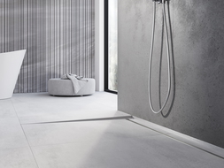 Mexen Line-B plinthe de sol à gauche 120 cm, inox - 181001120L