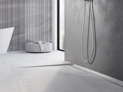 Mexen Line-B vloerlijst afschot 120 cm links, inox - 181001120L