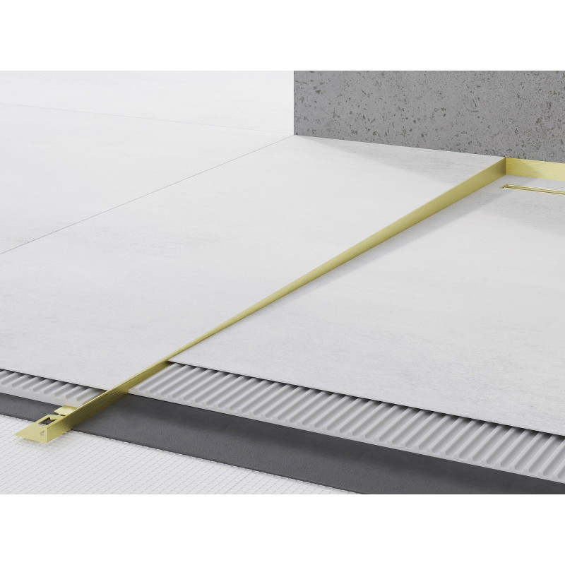 Mexen Line-B listón de pendiente de suelo 120 cm izquierda, dorado cepillado - 185501120L