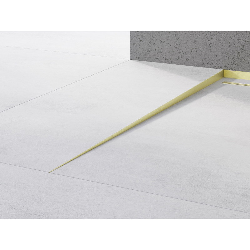Mexen Line-B listón de pendiente de suelo 120 cm izquierda, dorado cepillado - 185501120L