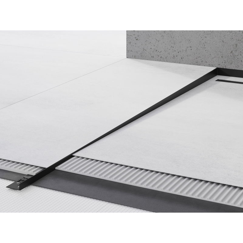 Mexen Line-B Boden Gefälleleiste 120 cm links, schwarz - 187001120L