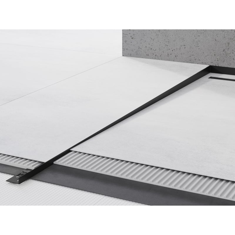 Mexen Line-B floor gradient strip 120 cm left, black - 187001120L