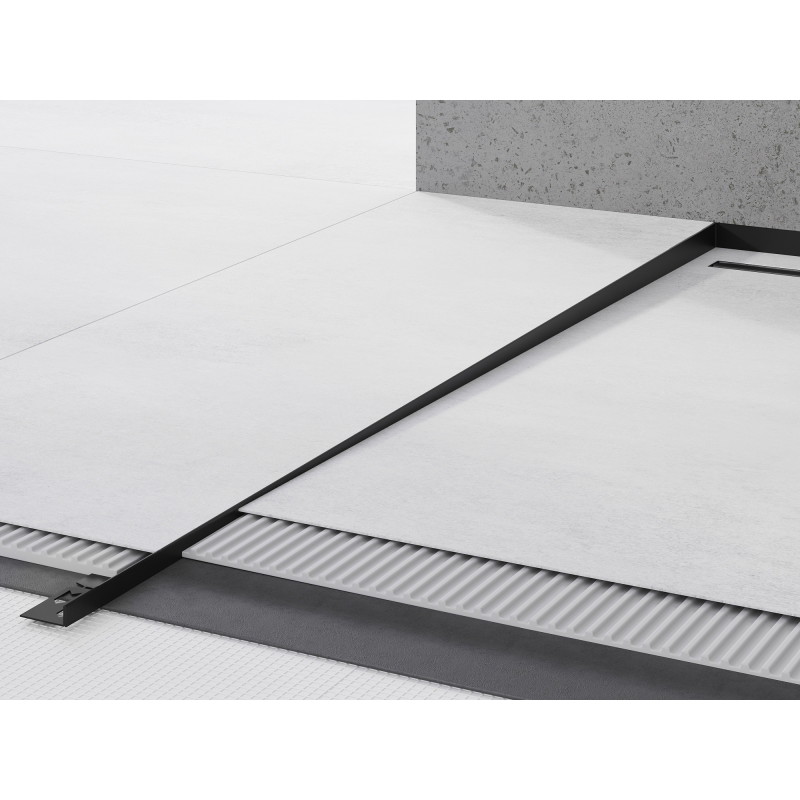 Mexen Line-B listwa spadkowa podłogowa 120 cm lewa, czarna - 187001120L