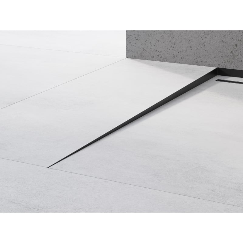 Mexen Line-B floor gradient strip 120 cm left, black - 187001120L