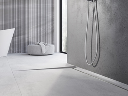 Mexen Line-B listón inclinado de suelo 180 cm izquierdo, inox - 181001180L
