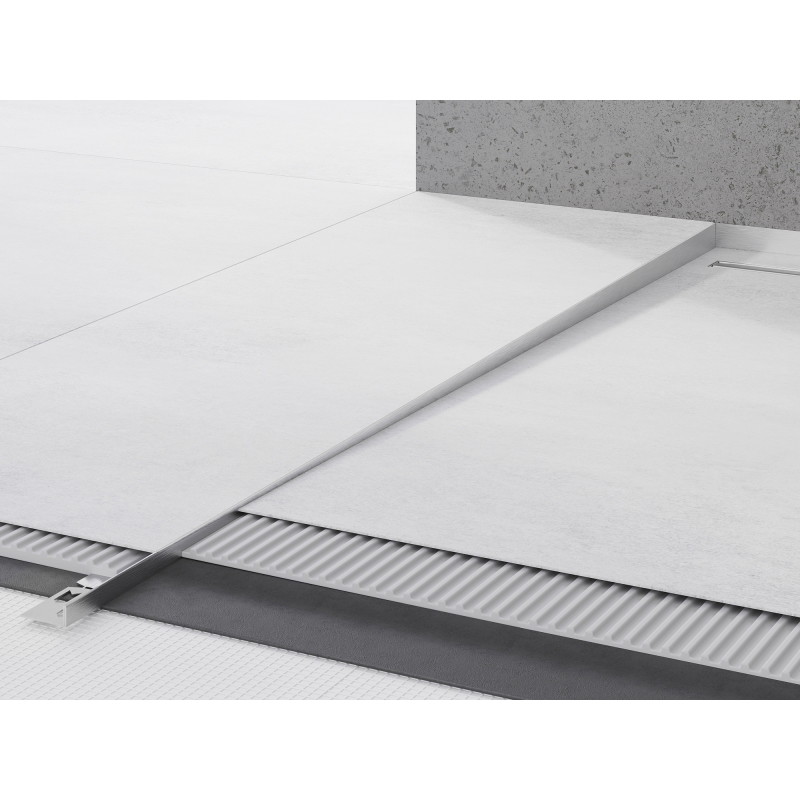Mexen Line-B vloerafschotlijst 180 cm links, inox - 181001180L