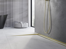 Mexen Line-B battiscopa inclinata da pavimento 180 cm sinistra, oro - 185001180L