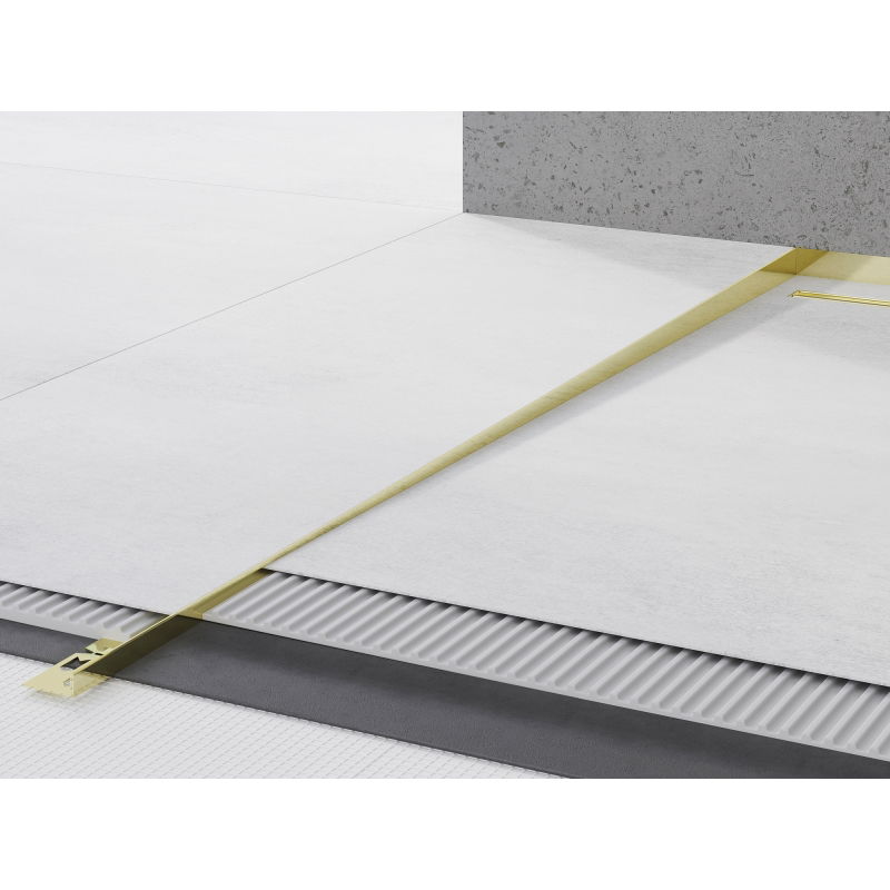 Mexen Line-B vloerafschotlijst 180 cm links, goud - 185001180L