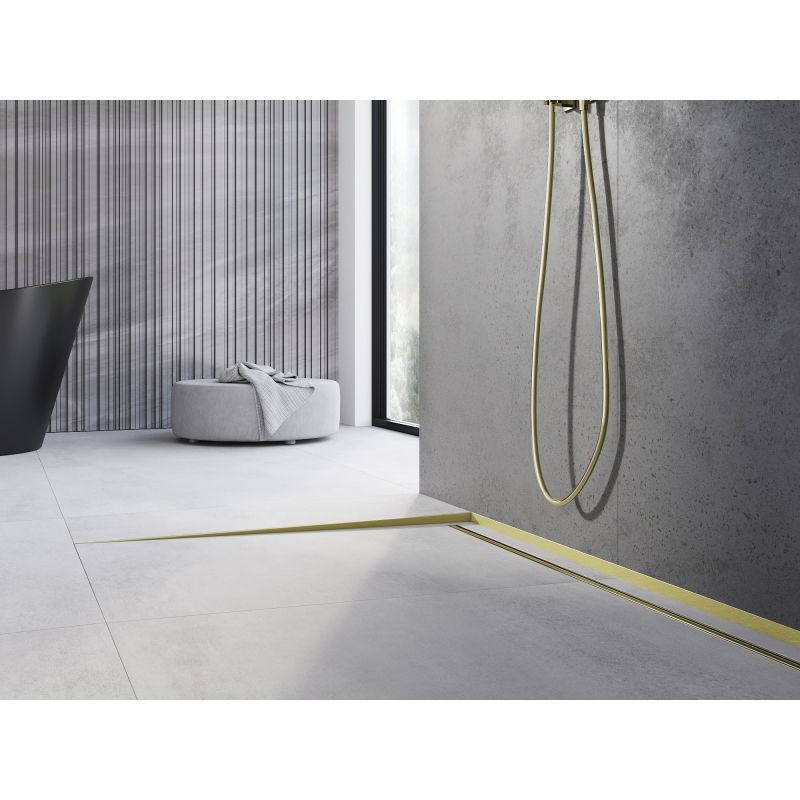 Mexen Line-B grīdas slīpuma sliede 180 cm kreisā, zelta matēta - 185501180L