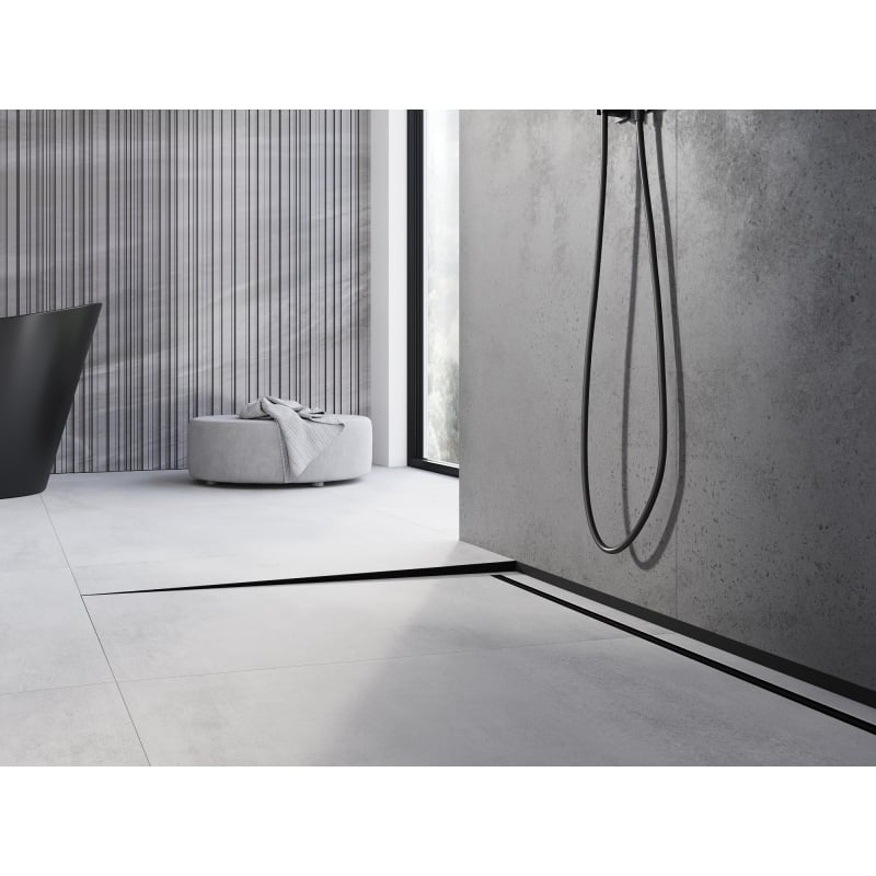 Mexen Line-B floor slope strip 180 cm left, black - 187001180L