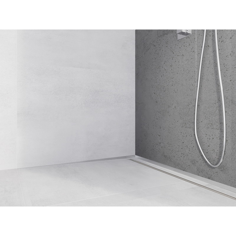 Mexen Line-B listwa spadkowa przyścienna 120 cm lewa, inox - 181002120L