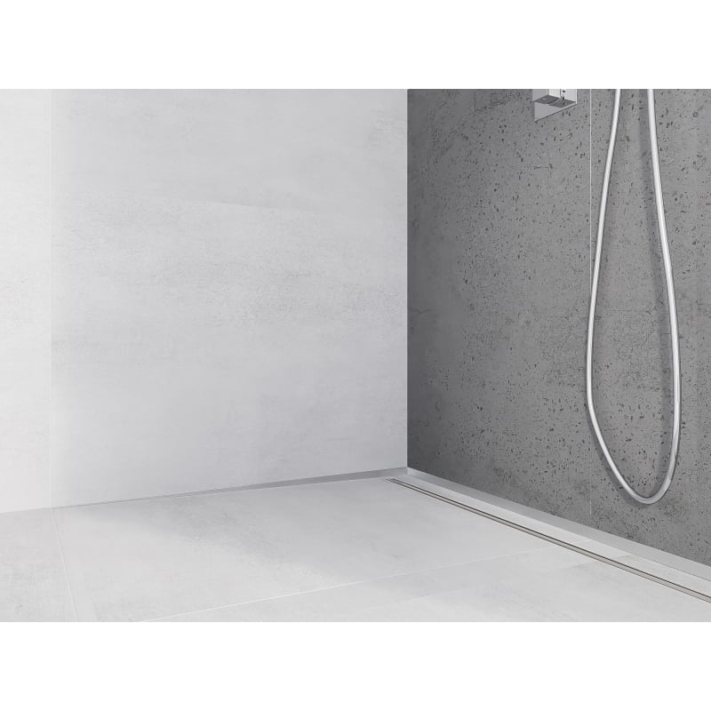 Mexen Line-B Wall Mounted Slope Strip 120 cm Left, Stainless Steel - 181002120L