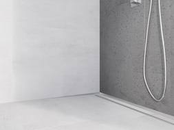 Mexen Line-B listello inclinato a muro 120 cm sinistro, inox - 181002120L