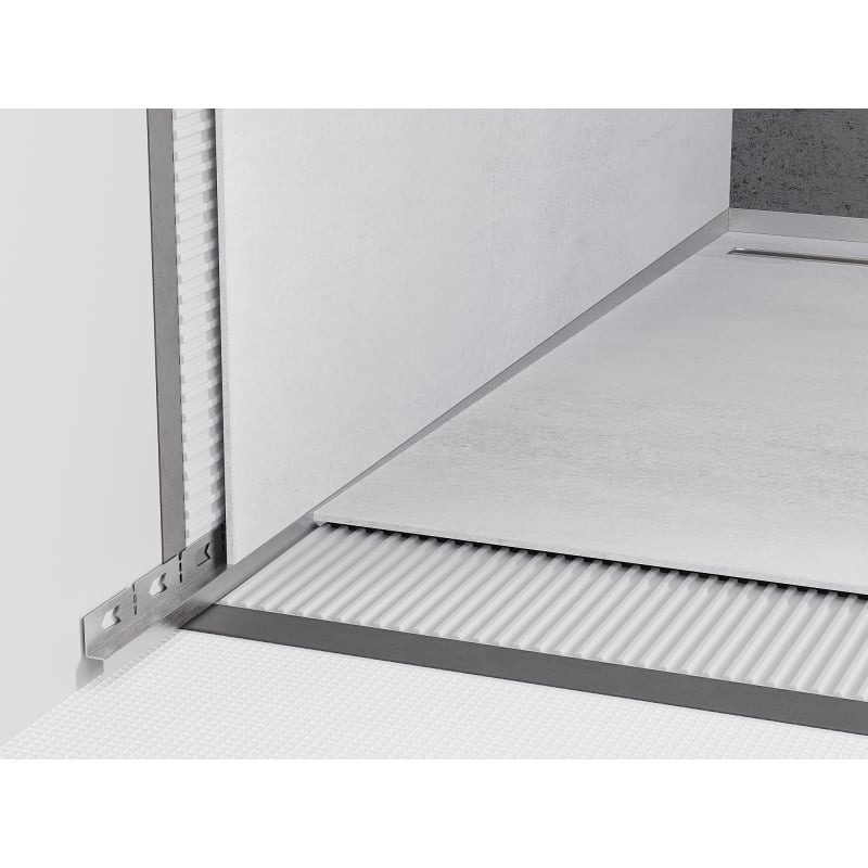 Mexen Line-B 120 cm wall-mounted pitch strip left, inox - 181002120L