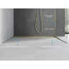 Mexen Line-B moldura inclinada adosada a la pared 120 cm izquierda, dorada - 185002120L