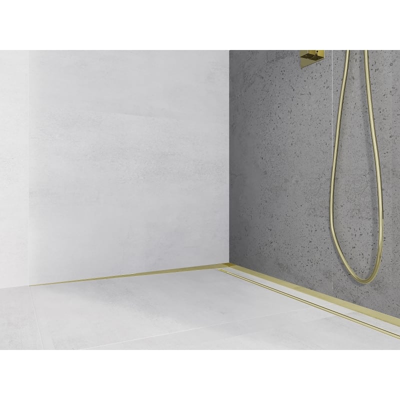 Mexen Line-B barra inclinada de parede 120 cm esquerda, dourada - 185002120L