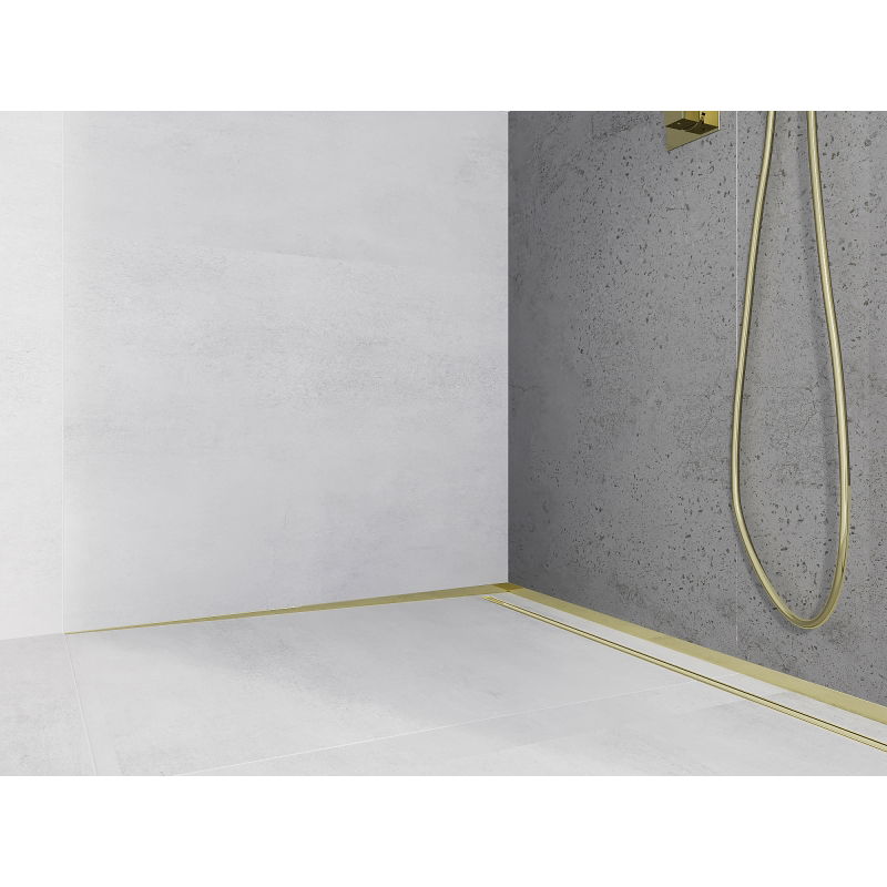 Mexen Line-B listón de pendiente para pared 120 cm izquierda, dorado - 185002120L