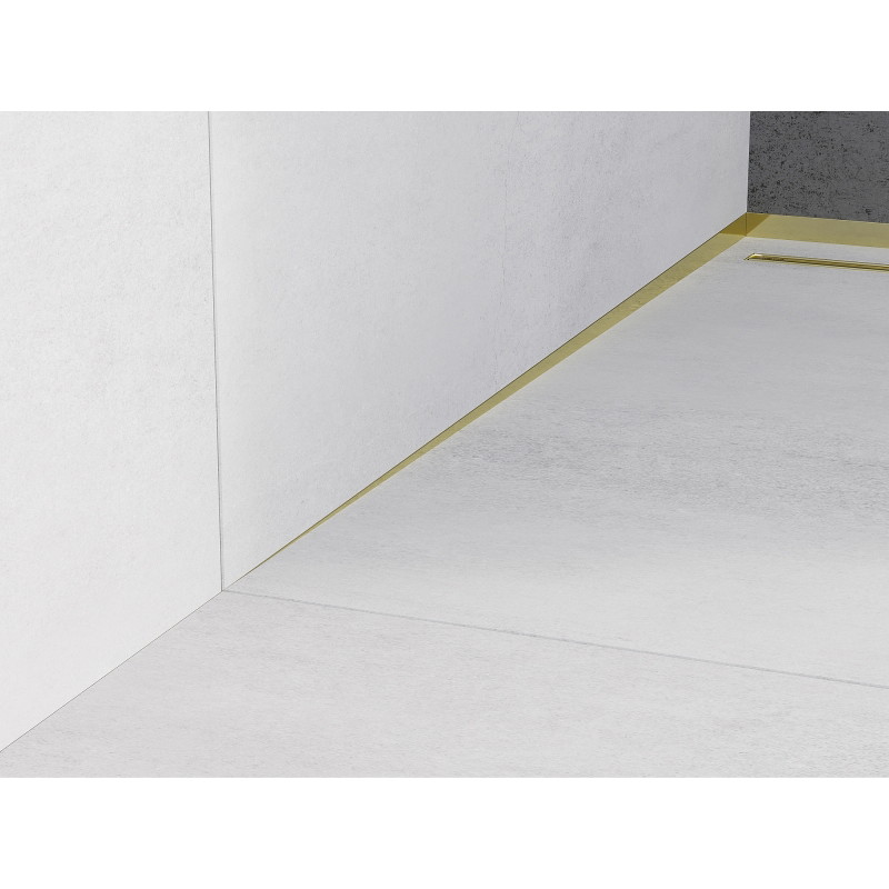 Mexen Line-B moldura inclinada adosada a la pared 120 cm izquierda, dorada - 185002120L