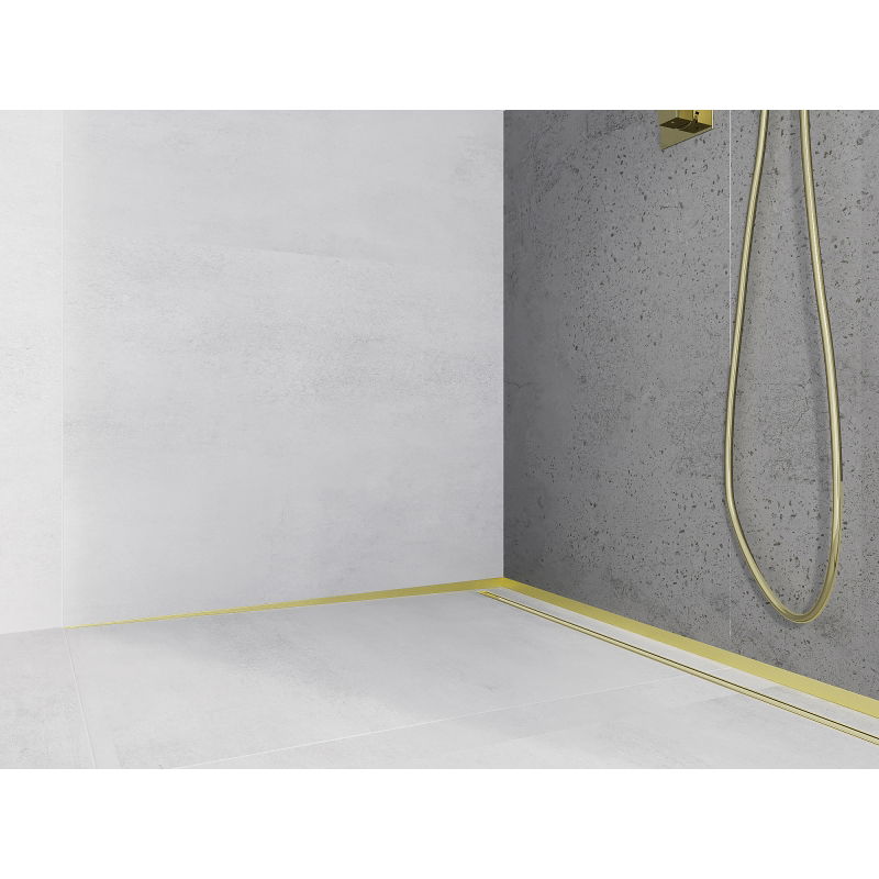 Mexen Line-B listello inclinato a muro 120 cm sinistro, oro spazzolato - 185502120L