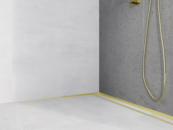 Mexen Line-B wandval messenlat 120 cm links, geborsteld goud - 185502120L