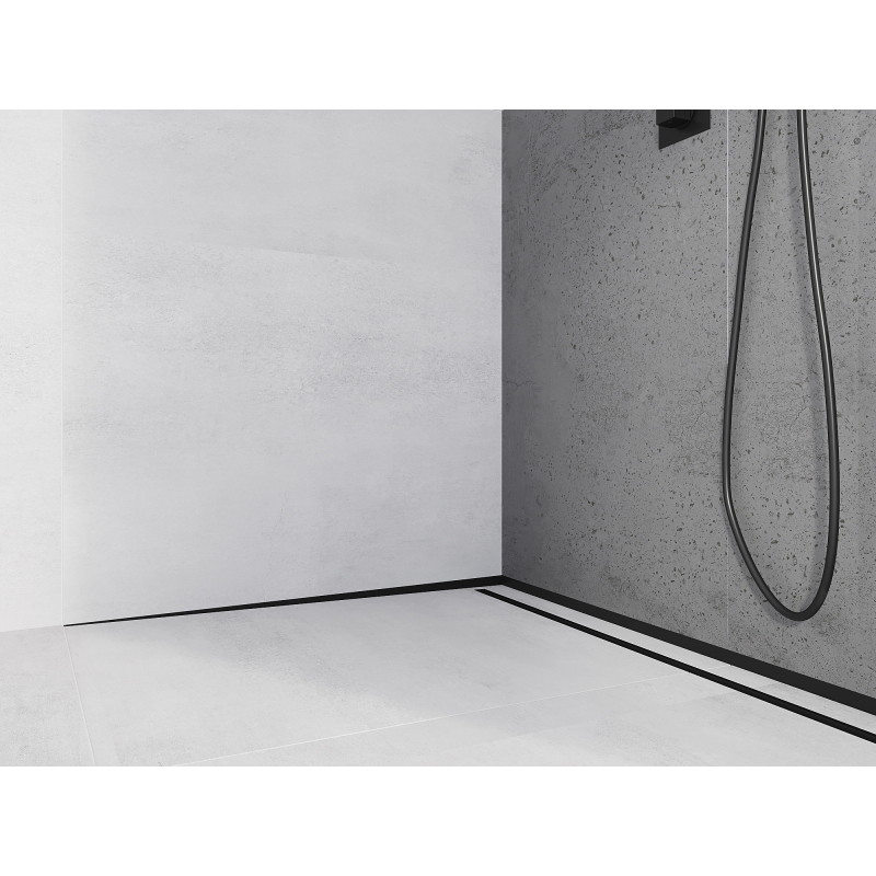 Mexen Line-B listwa spadkowa przyścienna 120 cm lewa, czarna - 187002120L