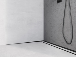 Mexen Line-B soglia inclinata da parete 120 cm sinistra, nera - 187002120L