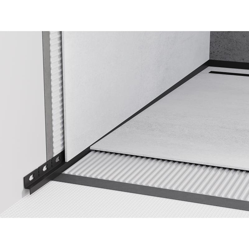 Mexen Line-B listwa spadkowa przyścienna 120 cm lewa, czarna - 187002120L