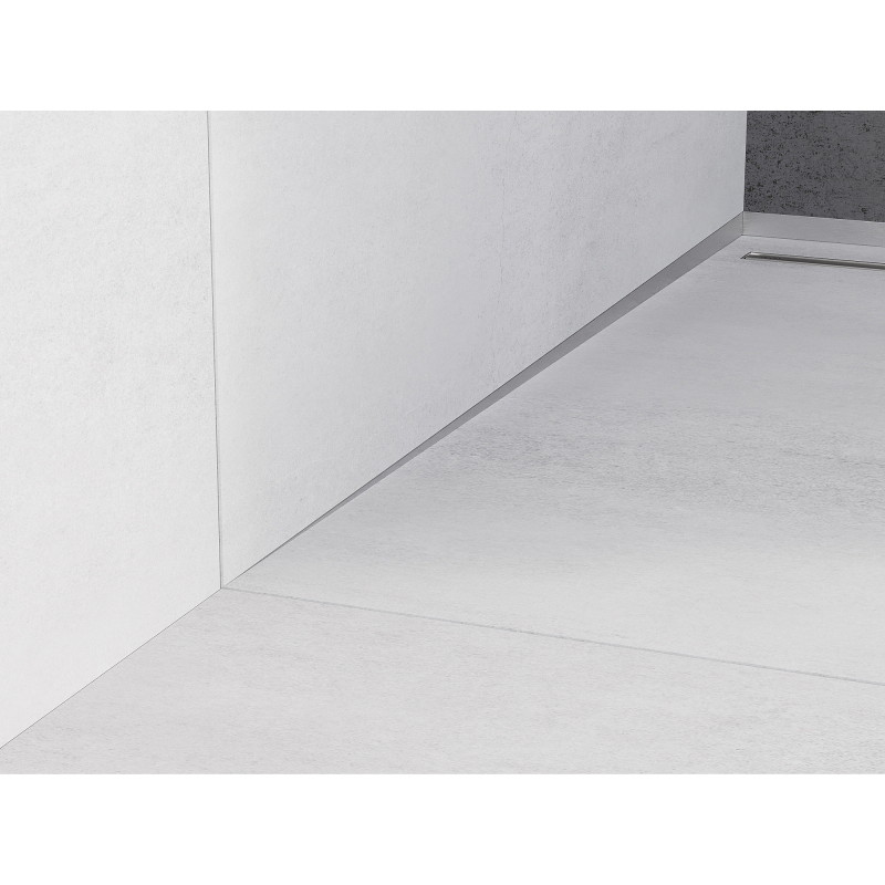 Mexen Line-B listón de pendiente adosado a la pared 180 cm izquierdo, inox - 181002180L